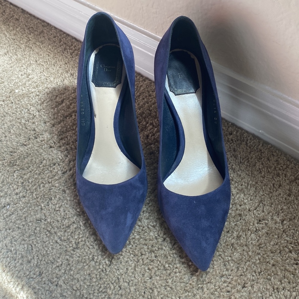Christian Dior suede blue pumps - Picture 6 of 12